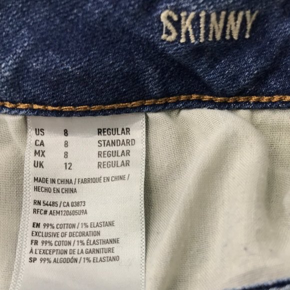 Women's American Eagle Outfitters Super Stretch Skinny Jeans Blue - Picture 8 of 9